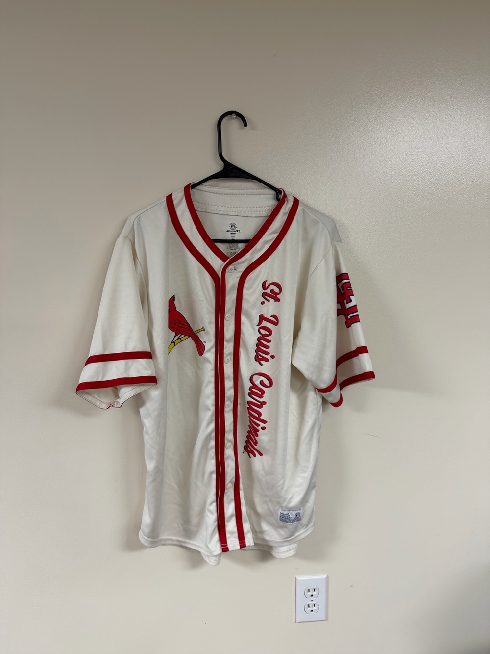St. Louis Cardinals White Jersey with Red Trim